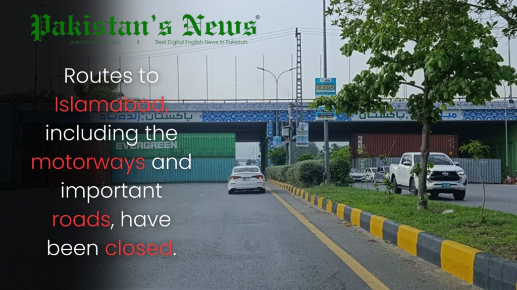 Against Pti Protest | Roads Close In Islamabad.