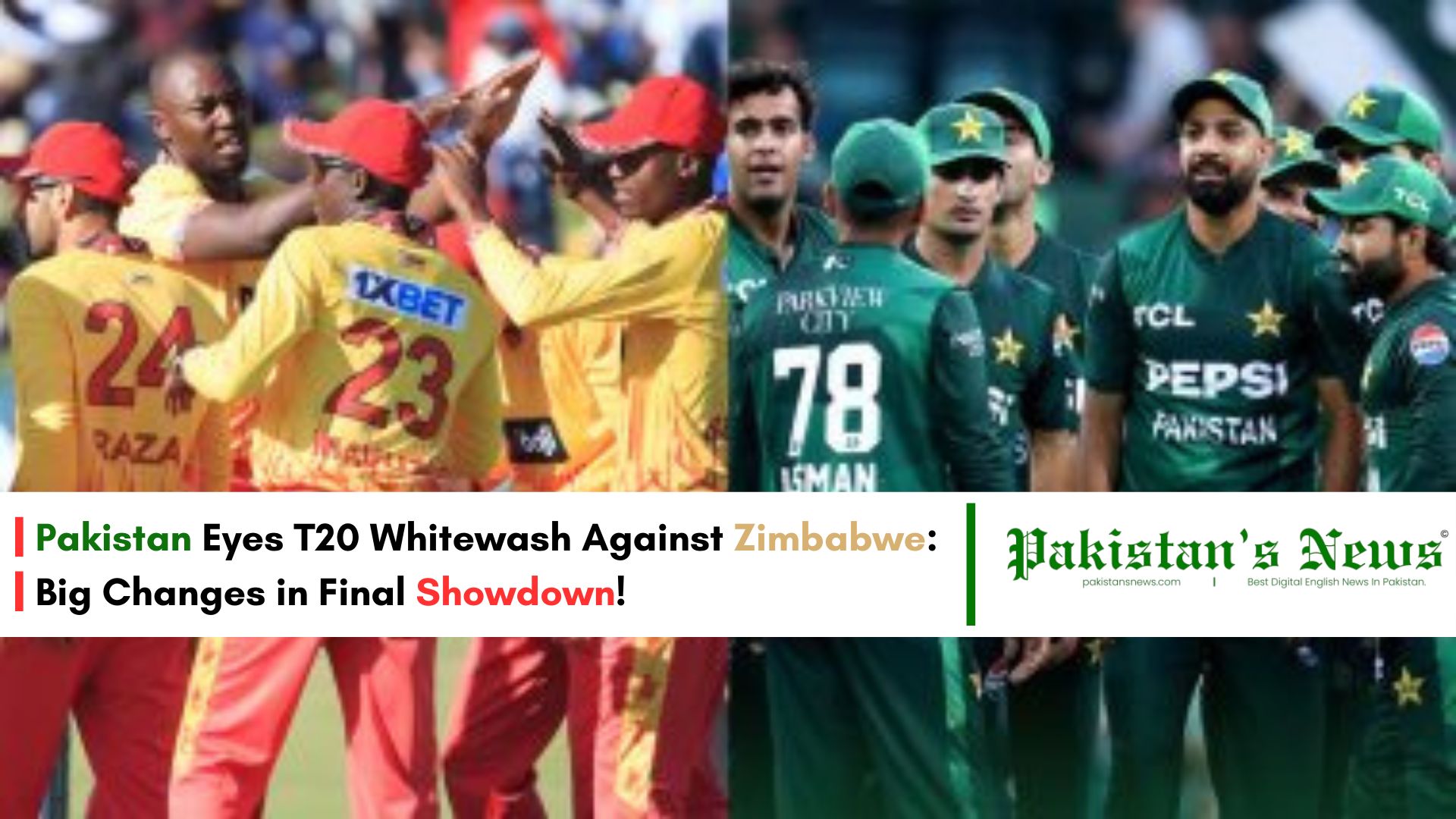 Pakistan Eyes T20 Whitewash Against Zimbabwe: Big Changes in Final Showdown! | Pakistan's News 03:30 PM